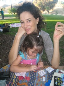 Mom & Love work on Chopsticks