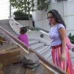 Fountain & Steps across from Library