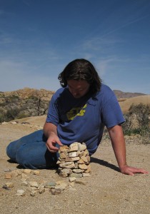 Building a tower of rocks