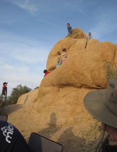 It's as if climbing this rock was an appetizer for the kids. Many of which could barely come down long enough to eat a balanced meal