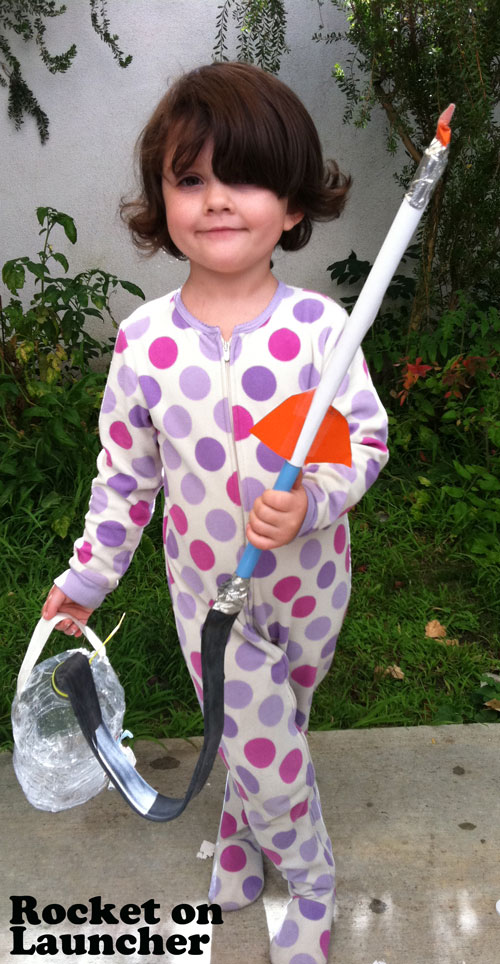 Click here for how to make this simple rocket launcher we made with soda bottle, inner tube from bike and small plastic tube